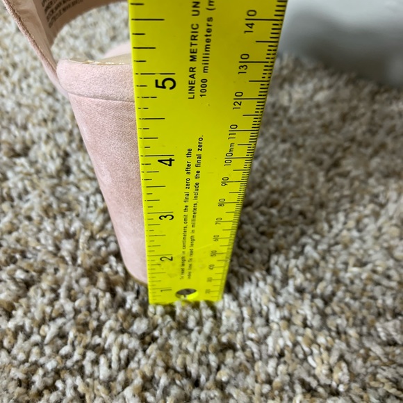 JustFab Perenna Heeled Sandal Pink Suede Chunky Heel size 9 - Picture 14 of 14
